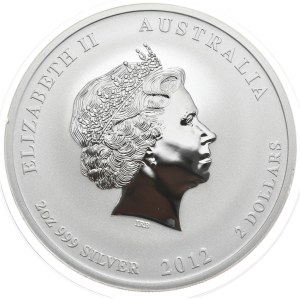 Australia, Lunar II, Rok Smoka, 2012r., 2oz., kolor