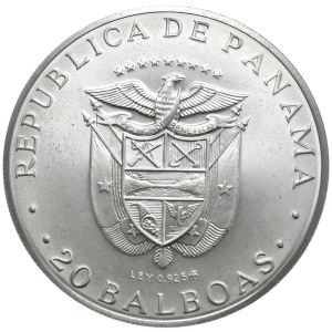 Panama, 20 Balboas, 1973r., 3,85oz.