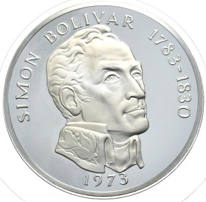 Panama, 20 Balboas, 1973, 3.85oz., proof in box with certificate