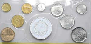 France, 1980 vintage set - from 1 centime to 50 Francs, Hercules. Original box.Last, rarest vintage.