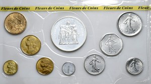 France, 1980 vintage set - from 1 centime to 50 Francs, Hercules. Original box.Last, rarest vintage.