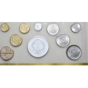 Francja, Zestaw rocznikowy 1980 - od 1 centime do 50 Franków, Herkules. W oryginalnym pudełku.Ostatni, najrzadszy rocznik.
