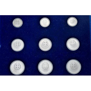 Grecja, Zestaw 9 szt. 500,250 i 100 Drachm, 1981-82r. Mistrzostwa Europy w Lekkoatletyce, Ateny 1982