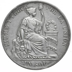 Peru, 1 Sol, 1883r., Rzadkość