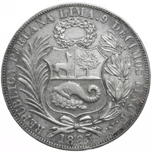 Peru, 1 Sol, 1883r., Rzadkość