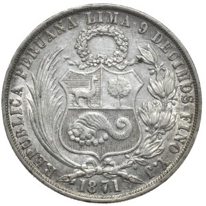 Peru, 1 Sol, 1871r.