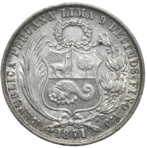 Peru, 1 Sol, 1871.