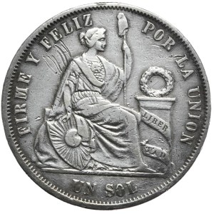 Peru, 1 Sol, 1866r., Rzadkość