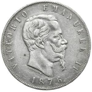 Italy, 5 lire 1876 R, Rome