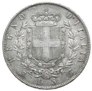 Italy, 5 lira, 1871, M