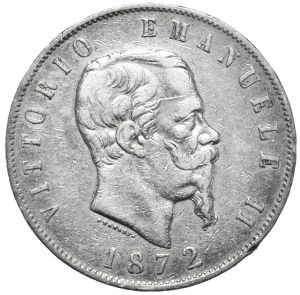Italy, 5 lira, 1872, M