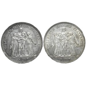 Francja, 2x5 Franków, 1873-6r.