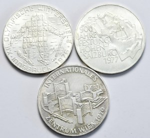 Austria, set of 3x100 shillings, various vintages