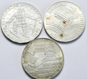 Austria, set of 3x100 shillings, various vintages