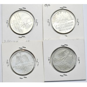 RFN, 5 marek, 1974-1979, zestaw 4 sztuk