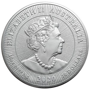 Australia, Kookaburra, 2020r., 10 oz., Proof, RZADKOŚĆ.