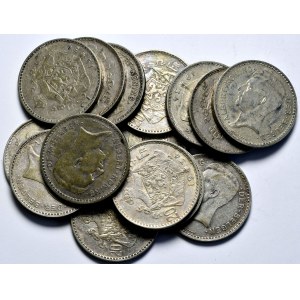 Belgia 20 franków, 1933 - 1934, zestaw 15 sztuk