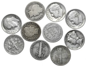 USA, 10x10 cent set