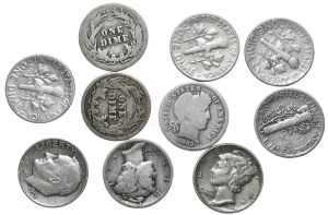 USA, 10x10 cent set
