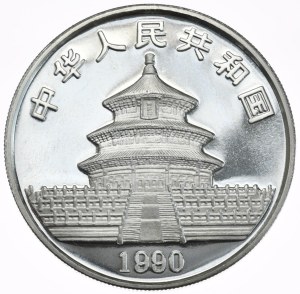China, Panda, 1990, 1oz., Big date