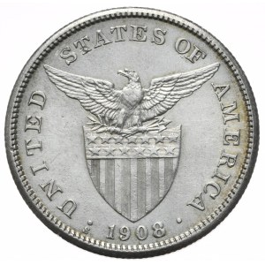 Filipiny, 1 Peso, 1908r.