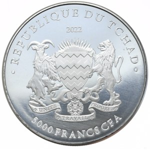 Czad, 5000 Franków, 2022r., Bitcoin