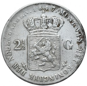 Netherlands, 2½ Guilders, 1847.