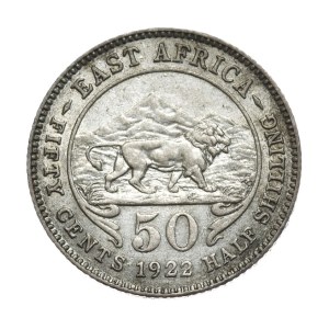 Bryt. Afryka Wschodnia, 50 Centów, 1922r.