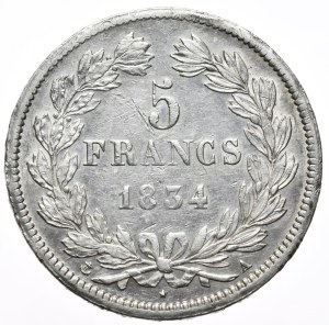 France, 5 Francs, 1834, 