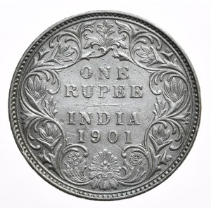 Indie, 1 Rupia, 1901r.