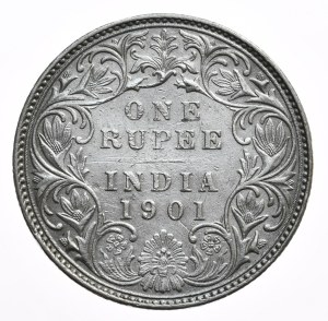 India, 1 Rupee, 1901.