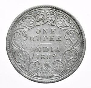 India, 1 Rupee, 1882.