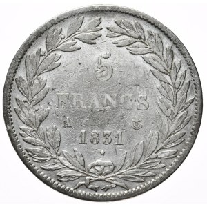 Francja, 5 Franków, 1831r., A
