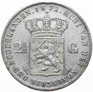 Netherlands, 2½ Guilders, 1872.