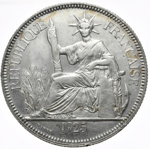 French Indochina, 1 Piastr, 1925.