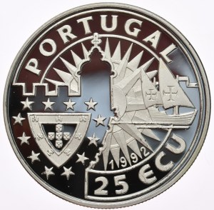 Portugal, 25 Ecu, 1992, Joao II