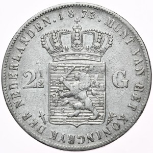 Netherlands, 2½ Guilders, 1872.