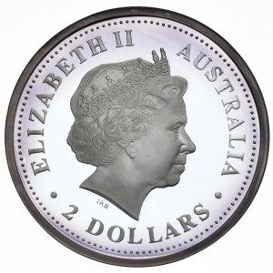 Australia, Kookaburra, 1999r., 2 oz., Proof, RZADKOŚĆ.