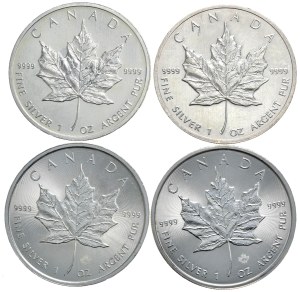 Canada, $5, Leaf - set of 3 pcs. 2011, 2013, 2015, 2016 r.