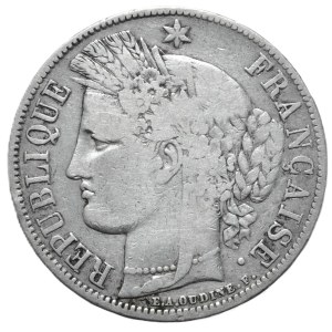 Francja, 5 Franków, 1850r. Ceres