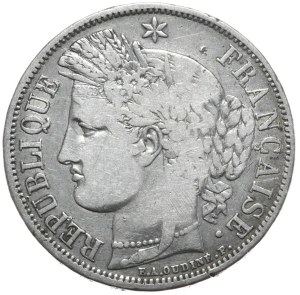 France, 5 Francs, 1849. Ceres