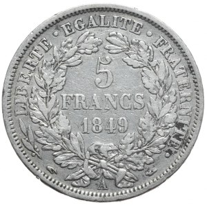 Francja, 5 Franków, 1849r. Ceres