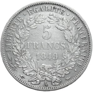France, 5 Francs, 1849. Ceres