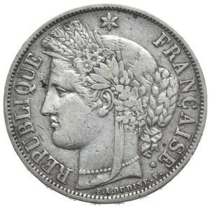 Francja, 5 Franków, 1870r., Ceres