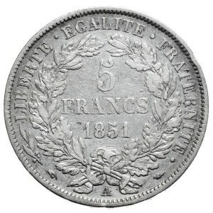Francja, 5 Franków, 1851r. Ceres