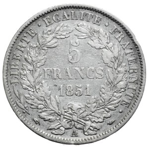 France, 5 Francs, 1851. Ceres