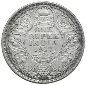 India, 1 Rupee, 1917.