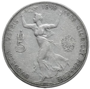 Austria-Hungary, 5 crowns, 1908.