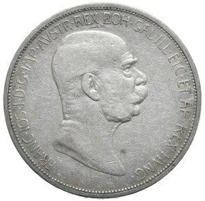 Austria-Hungary, 5 crowns, 1908.