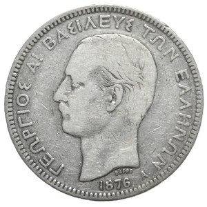 Grecja, 5 Drachm, 1876r.